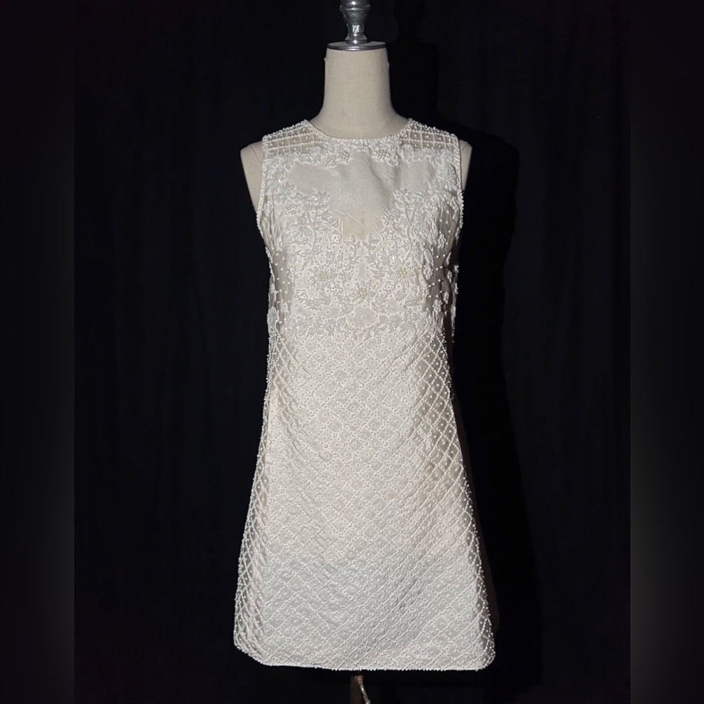 Valentino White Silk & Lace Cocktail Dress Size 36 (XS-S) white dress